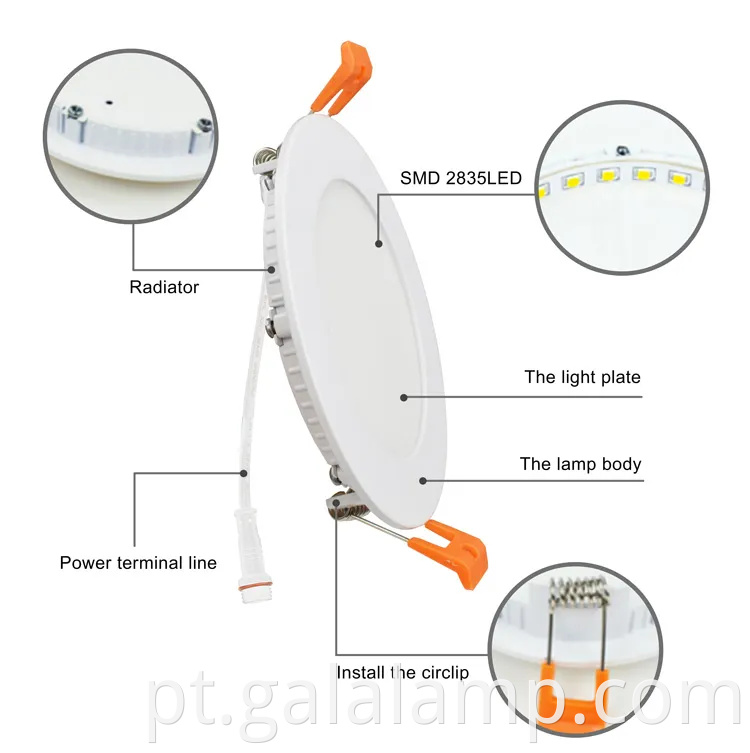 Luz de teto LED diminuído de 12W de 12W para interiores modernos